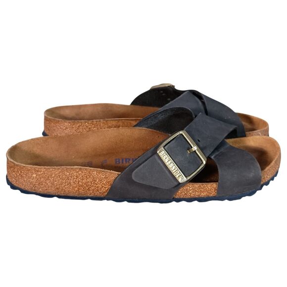 Birkenstock Siena Narrow Leather Sandal, 40, Black - Walmart.com Birkenstock Siena Soft Footbed Sandal Womens 7/Mens 5 Charcoal Black Leather 38